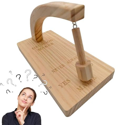 1/2 Wooden Decision Maker - Creative Magnetic Decision Maker | Wooden Swinging Stick Desk Decision Making Gadget, Vast Application Pendulum Swing for Decisions Women Men Boys Girls Bosses