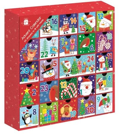 Giftmaker Fill Your Own Christmas Advent Calendar Cute Festive Santa & Friends