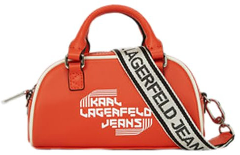 Karl Lagerfeld Jeans Women's Bowling Crossbody Cross Body, Poinciana