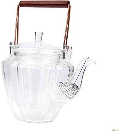 Amosfun Glass Teapot Household Water Kettle Japanese Teapot Chinese Teapot Water Pot Multi-Function Tea Kettle Desktop Tea Kettle Japanese Tea Cup Stovetop Desktop Water Kettle Transparent