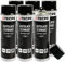 TECPO Lackspray schwarz glänzend, 6x500ml Autolack Rallyschwarz Sprühlack Farbspray mit hoher Deckkraft für Innen- und Außenbereich