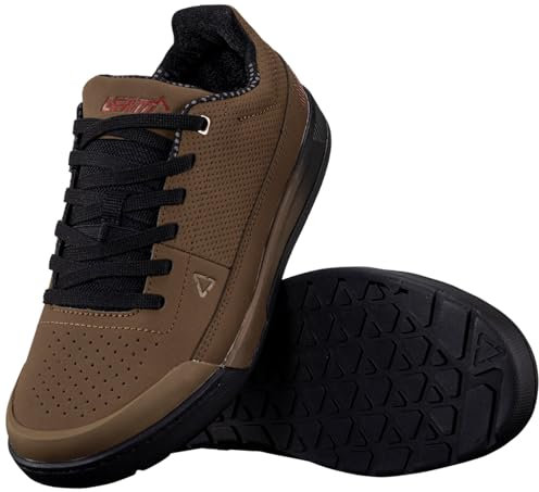 Leatt Unisex Scarpe MTB Flat 2.0 Con Pattern Wafflegrip Pro fahrradschuh, Braun, 43 EU