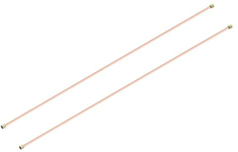 sourcing map 2Pcs Air Compressor Exhaust Tube, 3/8 Thread Dia 31 Length Hex Nut Aluminum Tube Air Tube Compressor Hardware Accessories Replacement Parts(Flared Mouth)