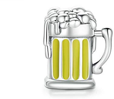 S925 Sterling Silber DIY Charms Bead Bierkrug Kompatibel Europäischen Armbänder Halsketten