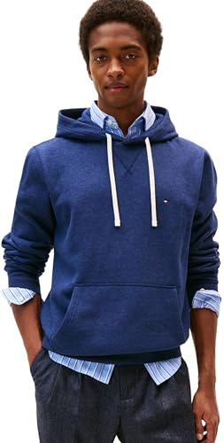 Tommy Hilfiger Sweat à Capuche Homme Seasonal Fleece avec Poche Kangourou