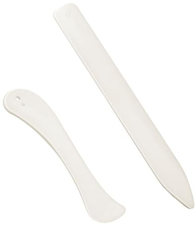 2pcs Sewing Seam Markers Bone Folder, Plastic Tailor's Fabric Markers Creaser Professional Quilting Scoring Supplies Sewing Tools Accessories for Paper Crafting Leather Marking Creases Marks on Fabric