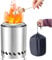 Hoguera portátil de mesa, hoguera de acero inoxidable sin humo mejorada 2025, mini estufa de mesa al aire libre para camping, patio al aire libre, picnic, quema de leña/pellets