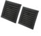 Cubierta de ventilación de acero inoxidable para aberturas estándar de 20 x 20 cm para una colocación flexible para HVAC (2 unidades, negro)