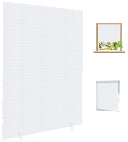 No Drill Blinds, Self Adhesive Temporary Blinds for Windows Stick on, Easy Fit Clip on No Drilling for Bathroom Kitchen Living Room Office (1, 60 * 150CM)