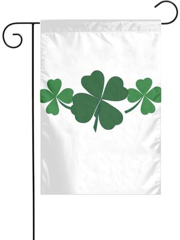 YYHWHJDE Cuore a cuore erba quadrifogliare stampe giardino pennone esterno cortile decorazione moda 30,5 x 45,7 cm