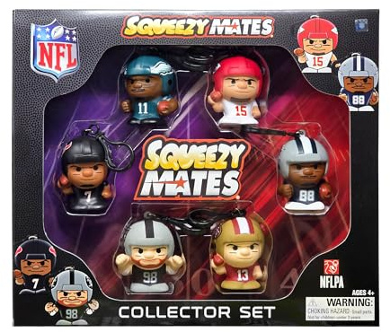 TeenyMates Party Animal Series 8 NFL 2026 Squeezymates Figures, Team Colors, One Size (Series 8 Squeezymates 2026 NFL Box Set)