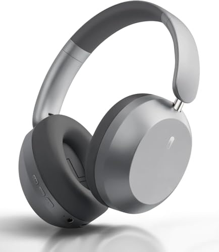 Wentronic Y05 Wireless Bluetooth Headphone, Noise Cancelling, Grey | Wireless Over-Ear Headphones, Hi-Res Audio, 48H Playtime, Built-in Mic, Comfort & Connectivity, Works with iOS, Android & PC