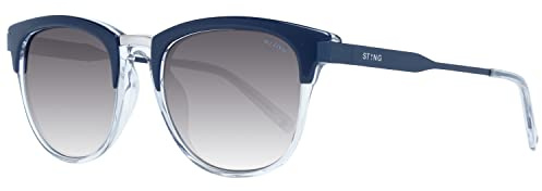 Sting SST072 Blue+Crystal 0P57 Sunglasses Unisex Combinato, Standard, 51