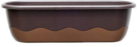 Plastia s.r.o. Blumenkasten Bewässerungskasten 'Mareta' 60 u. 80cm mit Selbstbewässerung, Farbe:Schokolade + Bronze, Größe/Durchmesser:80 cm