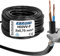 Tubo flessibile rotondo in plastica, cavo LED H03VV-F 2 x 0,75 mm2 (mm2) – Colore: nero 10 m/15 m/20 m/25 m/30 m/35 m/40 m/45 m/50 m/55 m/60 m ecc. fino a 250 m in 5 metri a scelta