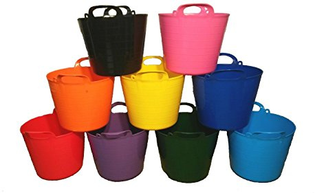 KetoPlastics Pack Of 5-40 Litre Garden Trug/Flexi Tub/Gorilla Bucket (Made In U.K)