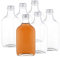 MamboCat Lot de 6 flacons de poche 200 ml I Flasque en verre avec bouchon à vis argenté I Bouteilles à liqueur à remplir I Bouteilles à huile au vinaigre I 6 bouteilles en verre 200 ml hermétiques