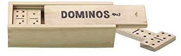 Jeujura Box mit 28 Dominos aus Holz, Spielbaum, Gesellschaftsspiel, Mindestalter: 3 Jahre, 66450