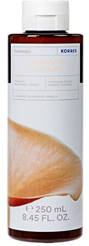 KORRES Cashmere Kumquat Revitalising Shower Gel for Women with Active Aloe Vera, Dermatologically Tested, Vegan, 250 ml