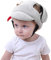 Baby Kopfschutz Schutzhelm Atmungsaktiv Sicherheit Baumwolle Schutzkappe Kopfschutzmütze Kopfschutzkappe Verstellbar Babyhelm Geschirre Hut für 3-24 Monate Baby Kleinkind Lernen Laufen und Sitzen