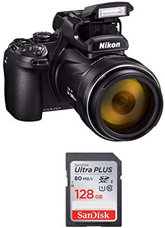 Bubbacare Nikon COOLPIX P950 4K Digital Compact Camera and 128gb Sd Card