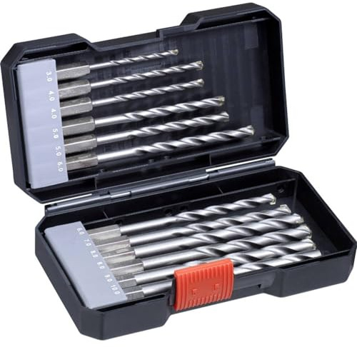 kwb 108840 Werkzeugstahl Stein-Spiralbohrer-Set 12teilig 4 mm, 5 mm, 6 mm, 8 mm, 10 mm, 3 mm, 9 mm 1/4 (6.3 mm) 1 Set