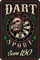 Deko Blechschild als Geschenk für Dart-Spieler - Score 180 Skull 30x20 cm