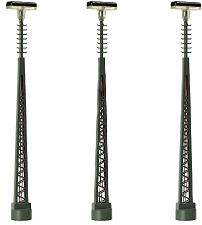 Evemodel 3Stk. Spur N 80mm 2-LED Modell Lampen 1:160 Leuchten Modellbahn Zug