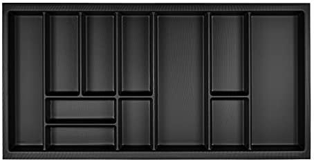 ORGA-BOX Junker Slim Range-couverts 925 x 476 mm gris lave structure perlée pour armoires de cuisine de 100 cm Range-couverts parfaitement adapté au système de tiroirs SO SLIM