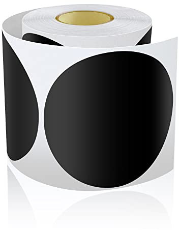 200 Stück Runde Aufkleber Groß 90mm Selbstklebend Klebepunkte Etiketten Farbkodierung kreise Sticker Wetterfest Schwarz