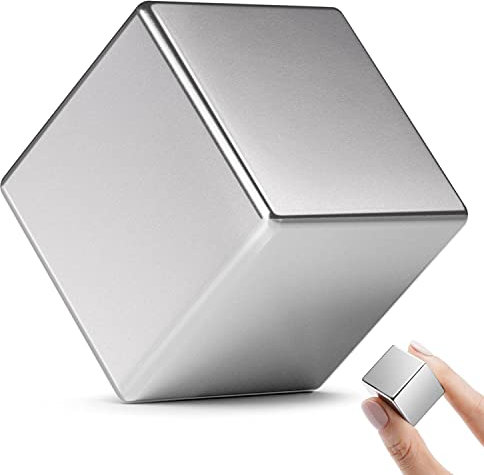 FINDMAG 1 Stück 25 x 25 x 25 mm Magnete Starke, 36,3 kg (80 lb) Zugkraft Starke Magnet, Kühlschrankmagnete, Große Magnete für Kühlschrank, Magnete für Whiteboard, DIY, Permanent Magnete für Multi-Use
