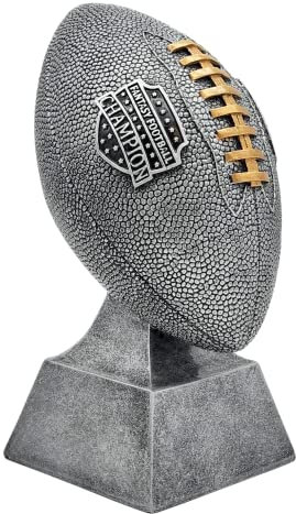 Decade Awards Trofeo Fantasy Football Champion, 30,5 cm di altezza, premio vincitore FFL, argento, piastra incisa su richiesta