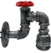 LEDSone Vintage Retro Industrie Steampunk Wasserpfeife Metall Wandleuchte Rustikaler Stil für Schlafzimmer Küche Café Hotel Bar Pub Bauernhaus Beleuchtungskörper E27 UK (gebürstetes Silber)