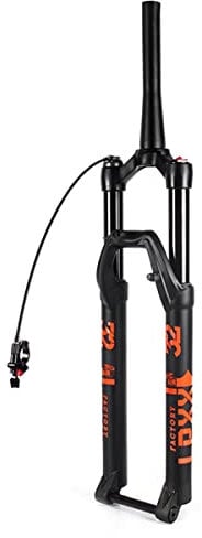 LHHL Mountain Bike Suspension Fork 27.5/29Inch MTB Magnesium Alloy Fork Travel 140mm Bike Air Suspension Fork Manual/Remote Lockout Rebound Adjustment (Color : Black Remote, Size : 29 inch)