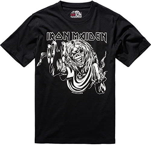 Brandit Men's Iron Maiden T Shirt Eddy Glow, Black, 5XL