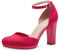 Tamaris Damen Pumps mit Riemchen Textil Vegan Blockabsatz; PINK/pink; 37