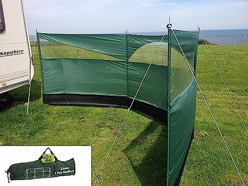 Freshnewlooks Windbreaker Privacy Camping Screen 3 Panel Blocker Garden Beach 197 x 60 (Forest Green)