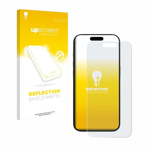upscreen Entspiegelungs-Schutzfolie für Apple iPhone 15 Pro Displayschutz-Folie Matt [Anti-Reflex, Anti-Fingerprint]