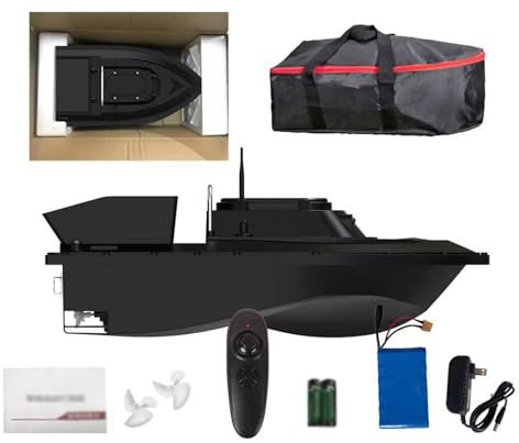GERAZAHO Bateau d'appât de pêche RC de Grande Puissance, Bateau nid télécommandé à Vitesse Fixe de 1,5 kg à 500 m de Distance, Jouets de Bateau télécommandés de rivière de lac