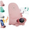 Mini Stuhl Kabelloses Schnellladegerät Multifunktionaler Telefonhalter Tragbares 3 in 1 Kabelloses Ladegerät mit Lautsprecherfunktion Schnellladeversorgung für alle Telefone (Rosa)