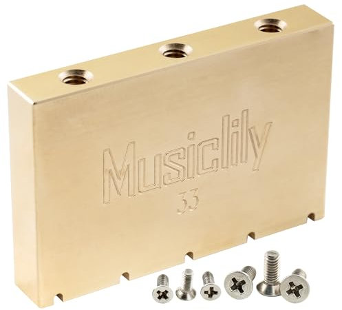 Musiclily Ultra 33mm Messing Gitarre FR-Style Tremolo Block für E-Gitarre Gotoh GE1996T Floyd Rose Locking Tremolo