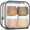 Gemice Travel Containers for Toiletries, Silicone Cream Jars TSA Approved Trave Size Containers with Toiletry Bag, Wide Mouth Leak-proof Travel Accessories with Lid for Cosmetic Cream (4 Pack)