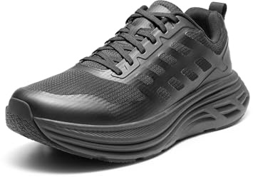 NORTIV 8 löparskor, herr, löpning, träningsskor, sportskor, handsfree-hand, lätta, ventilerande sneakers, svart, 45 EU