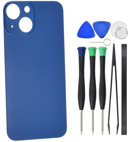 Sunrise glow Blue Back Glass Replacement for iPhone 13 mini with pre-cut adhesive
