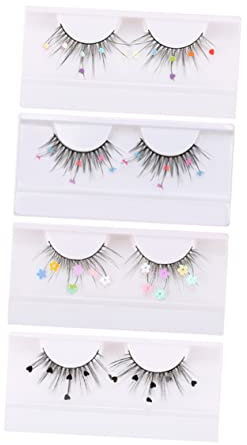 FOYTOKI 4paires Faux Pailletés Colorés Décoratifs Pour Fêtes Soirées Et Looks Quotidiens