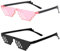 WLLHYF 2 Stück Pixel Mosaik Brille Unisex UV Schutz Sonnenbrillen Thug Life Brille Accessoire für Männer Frauen Kinder Foto Requisiten Party Verkleidungen Cosplay Dekoration (Schwarz+Rosa)