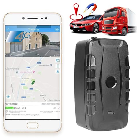 Winnes 4G GPS Tracker Auto, App-Echtzeit-Tracking, IP67 wasserdicht, robuster GPS-Tracker mit kostenloser SIM-Karte, 20000-mAh-Akku, 150 Tage Standby, Multi-Alarm-Modus TK918