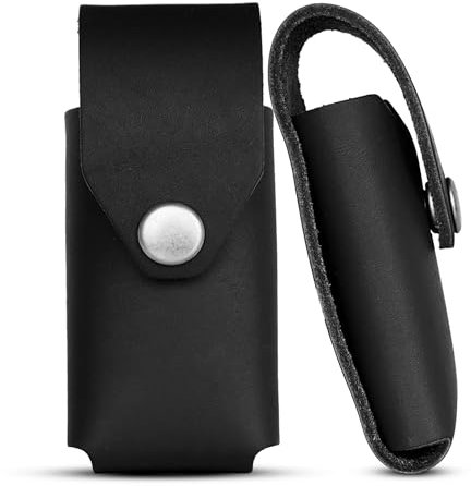 Leder-Multitool-Etui für Leatherman ARC (schwarz) – Ultra langlebiger Vollnarbenleder-Gürtel-Werkzeughalter – Multi-Tool-Holster mit massiven Messingnieten – Premium-Gürtelzubehör für Herren