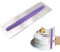 Stainless Steel Cake Scraper Metal Icing Smoother Polisher Cake Decorating Comb Cake Pastry Cutter for Cake Decorating with a Purple Handle 9 Inches