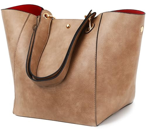 sqlp Taschen Damen Leder Groß Shopper Gross Henkeltaschen Tasche Student Schultasche Arbeit Handtaschen